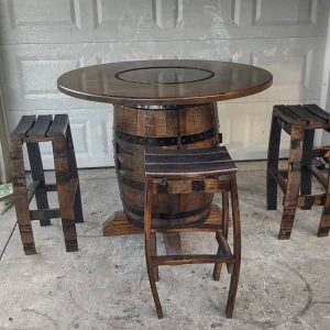 bourbon barrel table