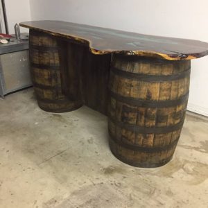 oak barrel table