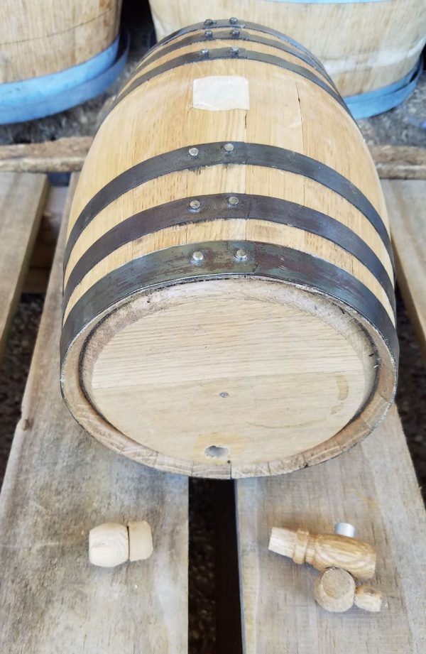 .charred oak barrels for aging whiskey